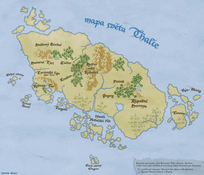 Mapa světa Thalie